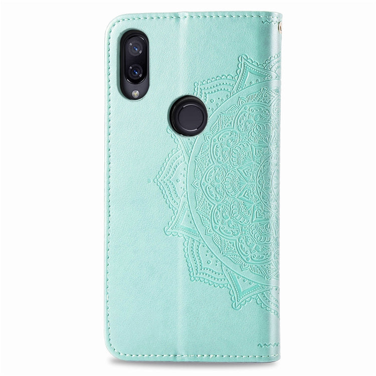 For Xiaomi Mi Play Halfway Mandala Embossing Pattern Horizontal Flip Leather Case with Holder & Card Slots & Wallet & Lanyard
