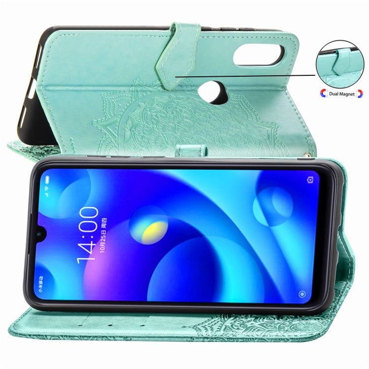 For Xiaomi Mi Play Halfway Mandala Embossing Pattern Horizontal Flip Leather Case with Holder & Card Slots & Wallet & Lanyard