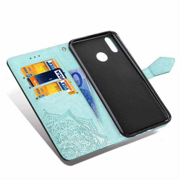 For Xiaomi Mi Play Halfway Mandala Embossing Pattern Horizontal Flip Leather Case with Holder & Card Slots & Wallet & Lanyard