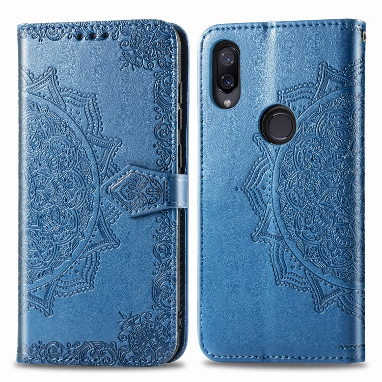 For Xiaomi Mi Play Halfway Mandala Embossing Pattern Horizontal Flip Leather Case with Holder & Card Slots & Wallet & Lanyard