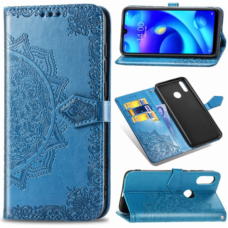 For Xiaomi Mi Play Halfway Mandala Embossing Pattern Horizontal Flip Leather Case with Holder & Card Slots & Wallet & Lanyard