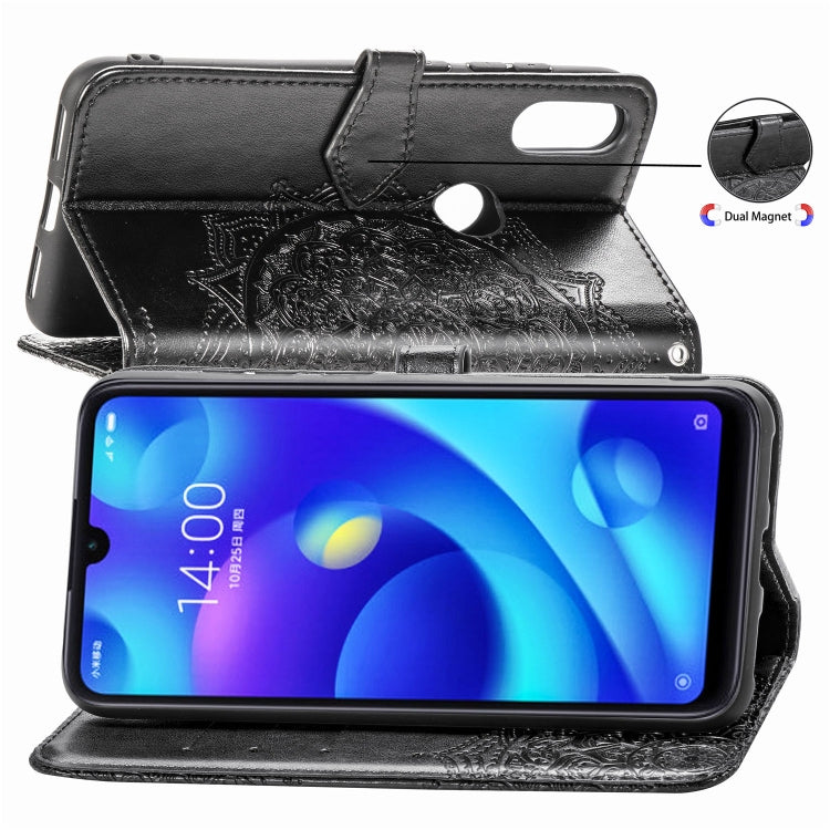 For Xiaomi Mi Play Halfway Mandala Embossing Pattern Horizontal Flip Leather Case with Holder & Card Slots & Wallet & Lanyard
