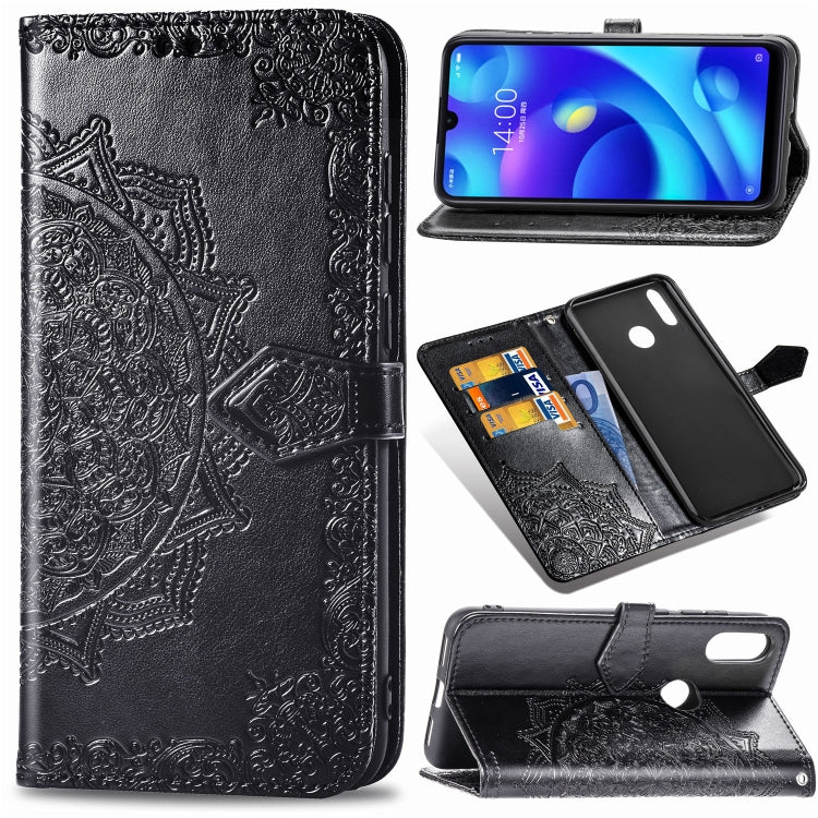 For Xiaomi Mi Play Halfway Mandala Embossing Pattern Horizontal Flip Leather Case with Holder & Card Slots & Wallet & Lanyard