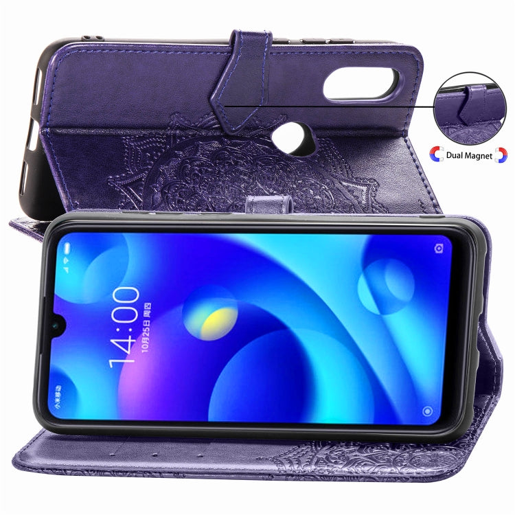 For Xiaomi Mi Play Halfway Mandala Embossing Pattern Horizontal Flip Leather Case with Holder & Card Slots & Wallet & Lanyard