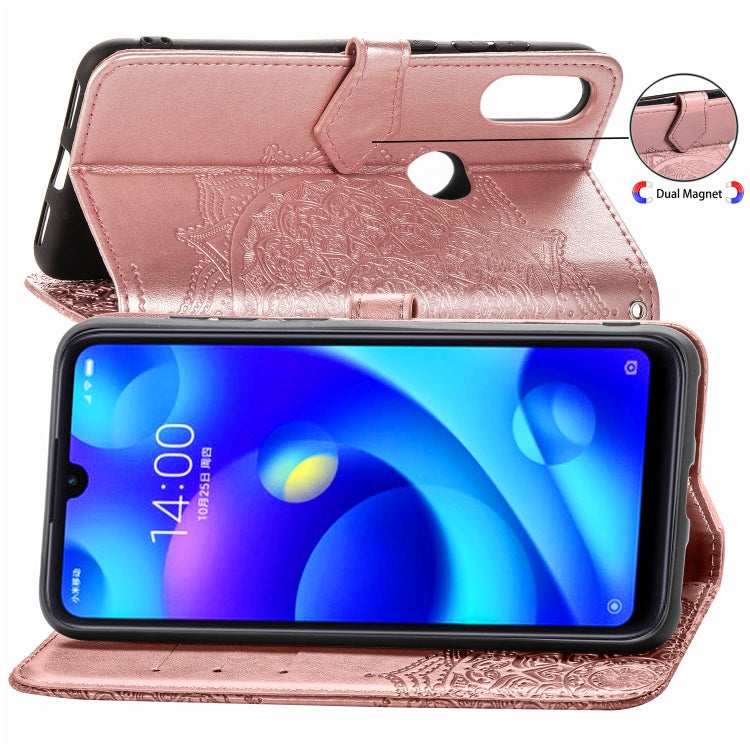 For Xiaomi Mi Play Halfway Mandala Embossing Pattern Horizontal Flip Leather Case with Holder & Card Slots & Wallet & Lanyard