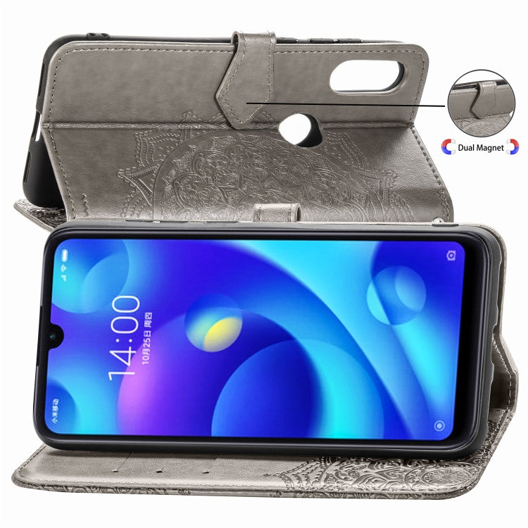 For Xiaomi Mi Play Halfway Mandala Embossing Pattern Horizontal Flip Leather Case with Holder & Card Slots & Wallet & Lanyard