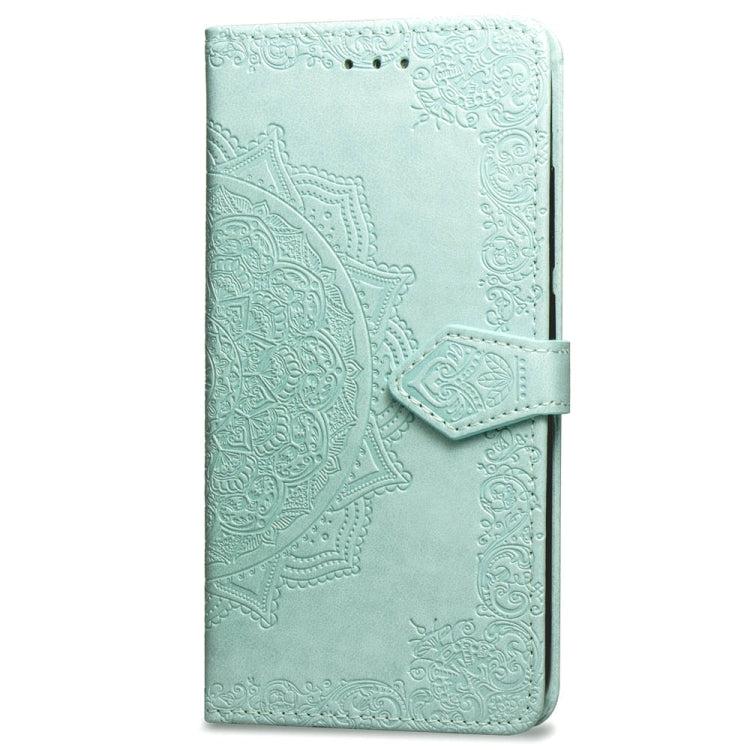 For Xiaomi Pocophone F1 Halfway Mandala Embossing Pattern Horizontal Flip Leather Case with Holder & Card Slots & Wallet & Lanyard
