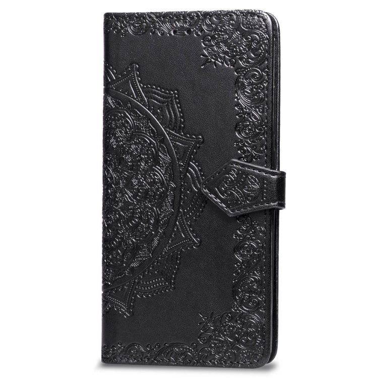 For Xiaomi Pocophone F1 Halfway Mandala Embossing Pattern Horizontal Flip Leather Case with Holder & Card Slots & Wallet & Lanyard