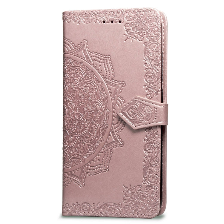 For Xiaomi Pocophone F1 Halfway Mandala Embossing Pattern Horizontal Flip Leather Case with Holder & Card Slots & Wallet & Lanyard