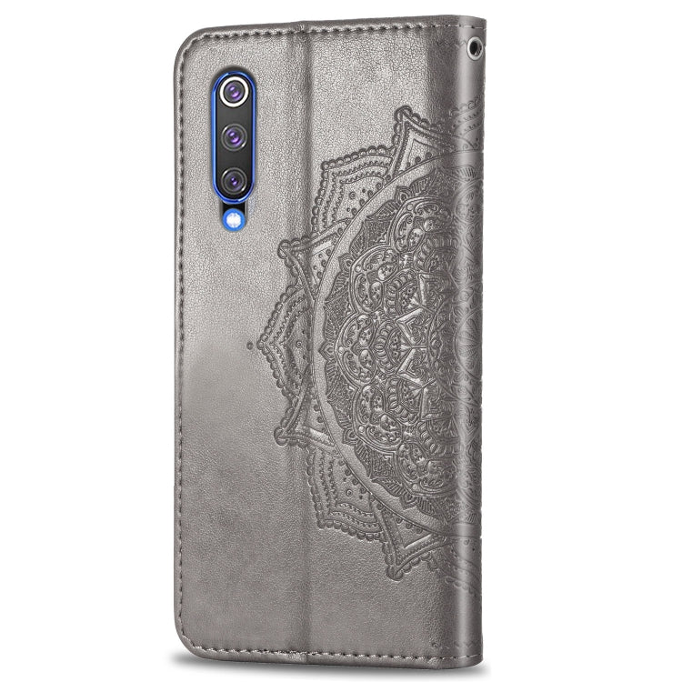 For Xiaomi Mi 9 SE Halfway Mandala Embossing Pattern Horizontal Flip Leather Case with Holder & Card Slots & Wallet & Lanyard