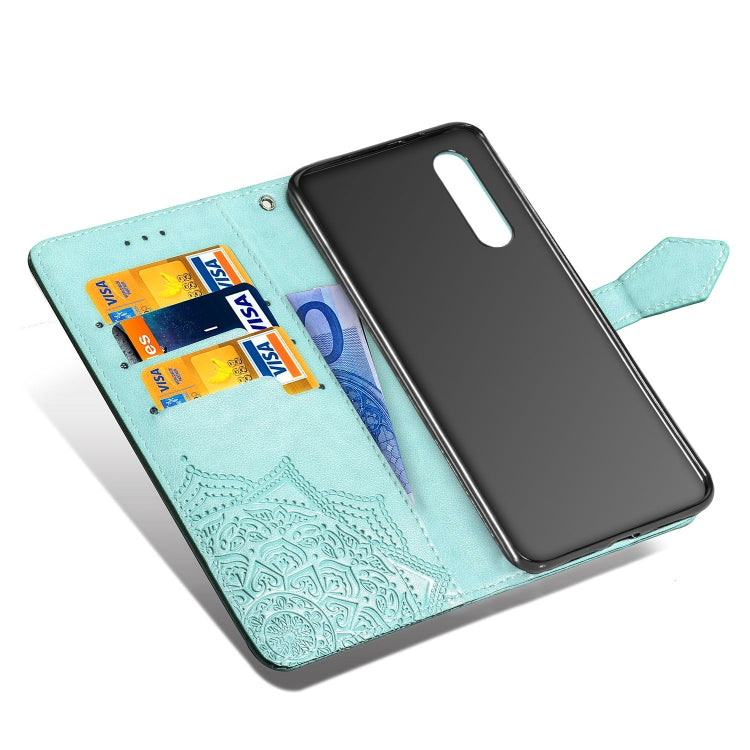 For Xiaomi Mi 9 Halfway Mandala Embossing Pattern Horizontal Flip Leather Case with Holder & Card Slots & Wallet & Lanyard