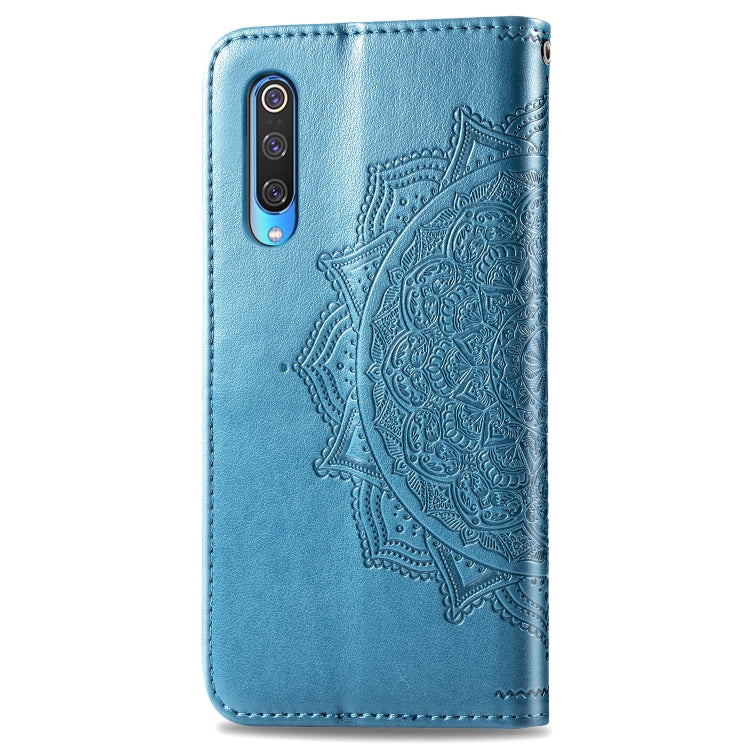 For Xiaomi Mi 9 Halfway Mandala Embossing Pattern Horizontal Flip Leather Case with Holder & Card Slots & Wallet & Lanyard