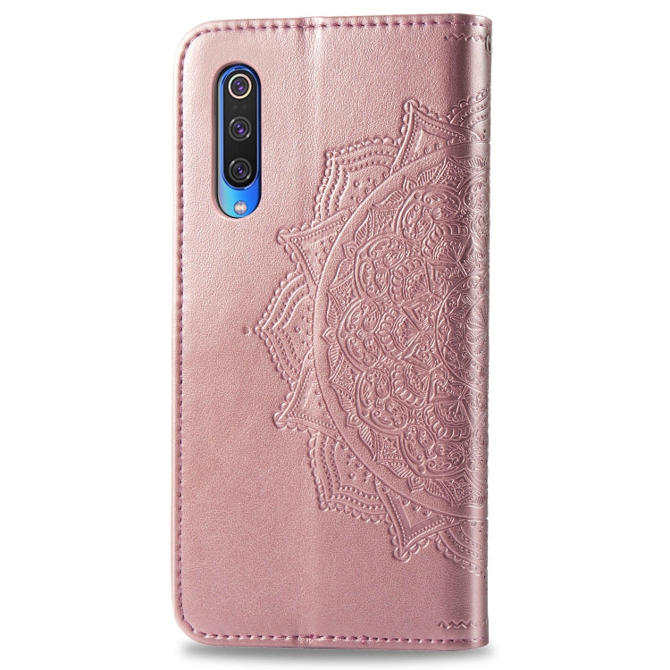 For Xiaomi Mi 9 Halfway Mandala Embossing Pattern Horizontal Flip Leather Case with Holder & Card Slots & Wallet & Lanyard