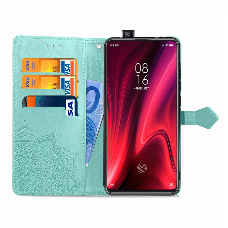 For Xiaomi Redmi K20 / K20 Pro Halfway Mandala Embossing Pattern Horizontal Flip Leather Case with Holder & Card Slots & Wallet & Lanyard