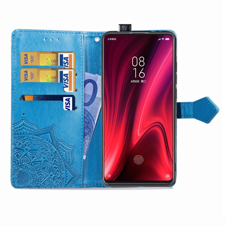For Xiaomi Redmi K20 / K20 Pro Halfway Mandala Embossing Pattern Horizontal Flip Leather Case with Holder & Card Slots & Wallet & Lanyard