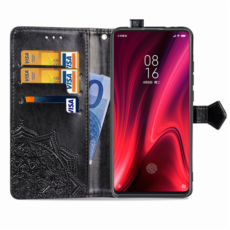 For Xiaomi Redmi K20 / K20 Pro Halfway Mandala Embossing Pattern Horizontal Flip Leather Case with Holder & Card Slots & Wallet & Lanyard