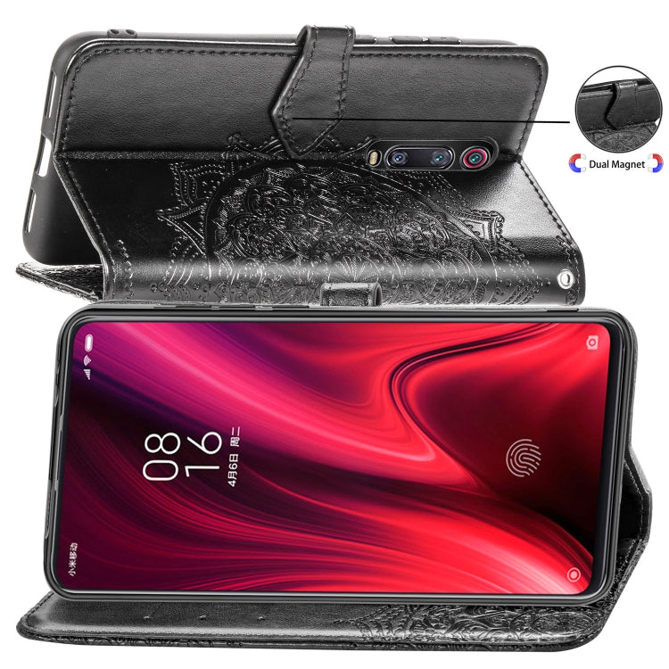 For Xiaomi Redmi K20 / K20 Pro Halfway Mandala Embossing Pattern Horizontal Flip Leather Case with Holder & Card Slots & Wallet & Lanyard
