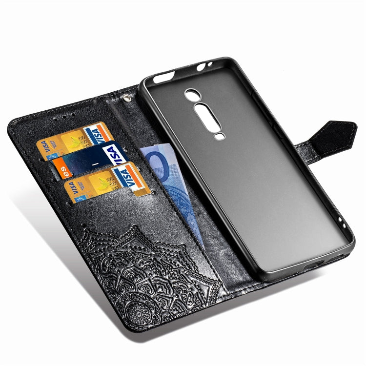 For Xiaomi Redmi K20 / K20 Pro Halfway Mandala Embossing Pattern Horizontal Flip Leather Case with Holder & Card Slots & Wallet & Lanyard