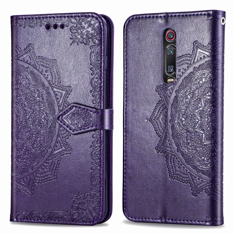 For Xiaomi Redmi K20 / K20 Pro Halfway Mandala Embossing Pattern Horizontal Flip Leather Case with Holder & Card Slots & Wallet & Lanyard