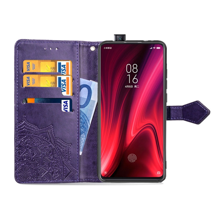 For Xiaomi Redmi K20 / K20 Pro Halfway Mandala Embossing Pattern Horizontal Flip Leather Case with Holder & Card Slots & Wallet & Lanyard