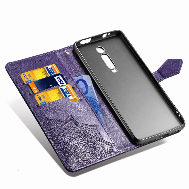 For Xiaomi Redmi K20 / K20 Pro Halfway Mandala Embossing Pattern Horizontal Flip Leather Case with Holder & Card Slots & Wallet & Lanyard