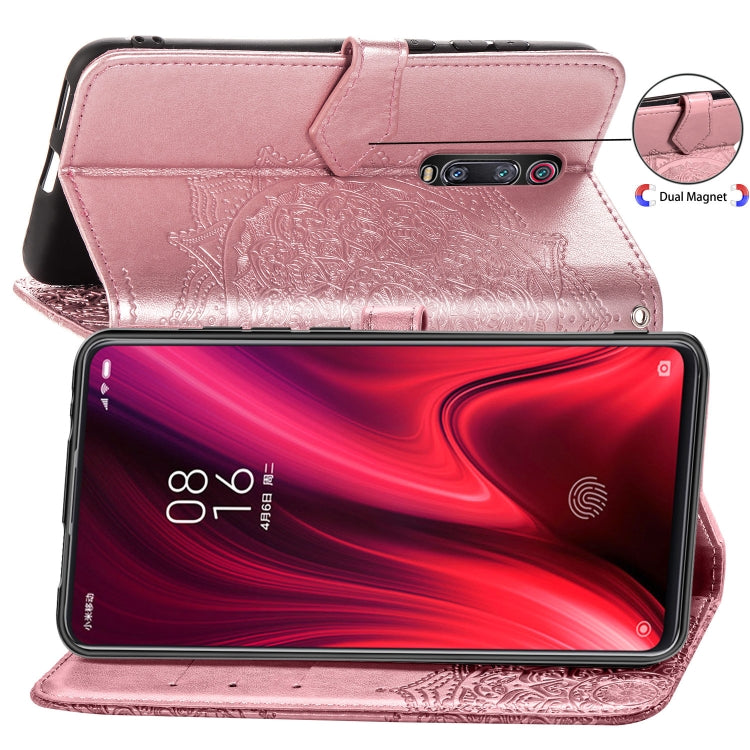 For Xiaomi Redmi K20 / K20 Pro Halfway Mandala Embossing Pattern Horizontal Flip Leather Case with Holder & Card Slots & Wallet & Lanyard