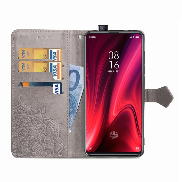 For Xiaomi Redmi K20 / K20 Pro Halfway Mandala Embossing Pattern Horizontal Flip Leather Case with Holder & Card Slots & Wallet & Lanyard