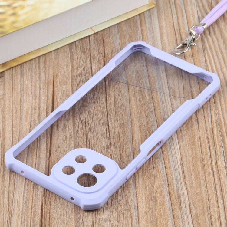 For Xiaomi Mi 11 Lite Acrylic + Color TPU Shockproof Case with Neck Lanyard