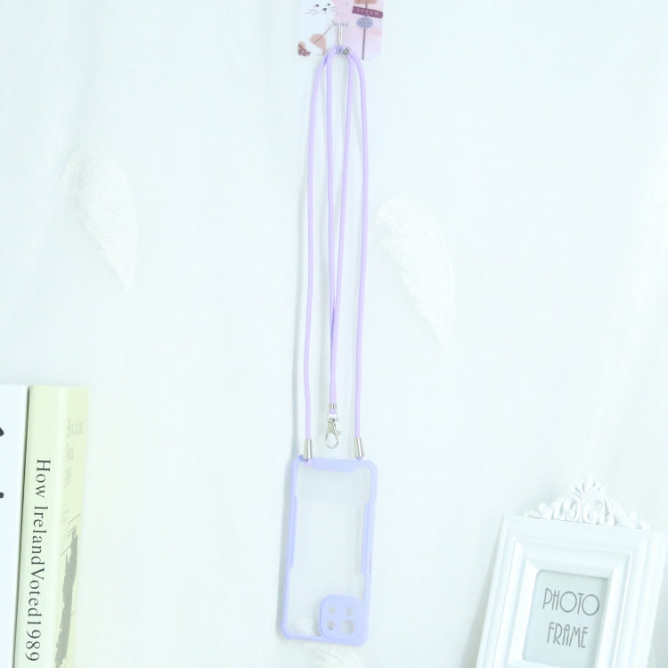 For Xiaomi Mi 11 Lite Acrylic + Color TPU Shockproof Case with Neck Lanyard