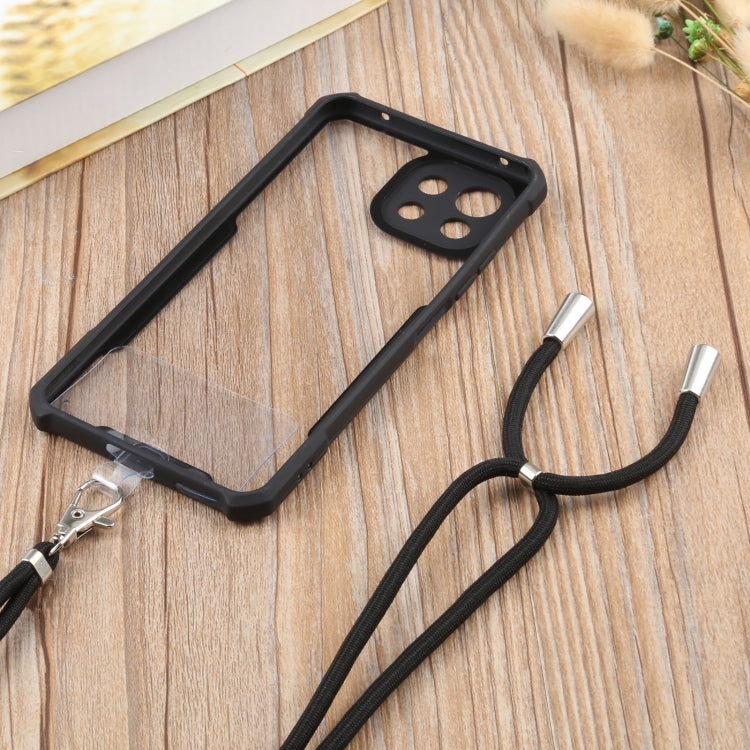 For Xiaomi Mi 11 Lite Acrylic + Color TPU Shockproof Case with Neck Lanyard