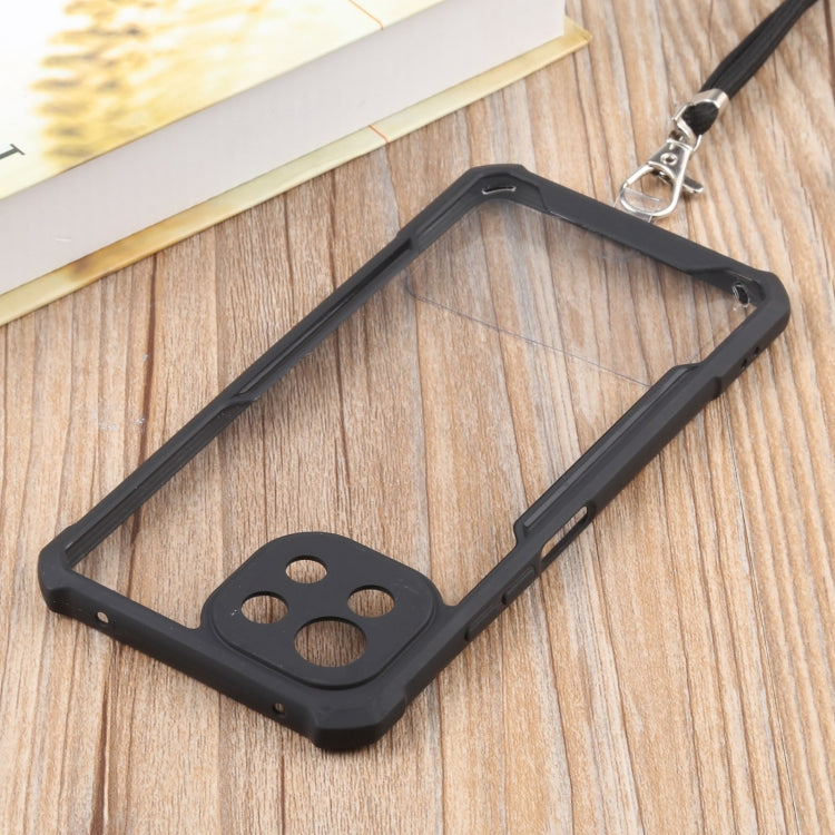 For Xiaomi Mi 11 Lite Acrylic + Color TPU Shockproof Case with Neck Lanyard