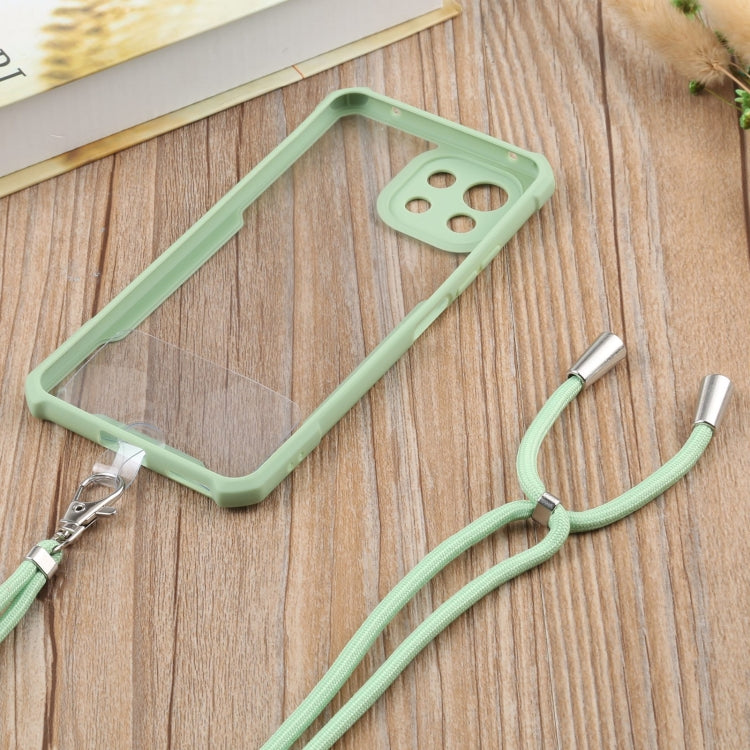 For Xiaomi Mi 11 Lite Acrylic + Color TPU Shockproof Case with Neck Lanyard