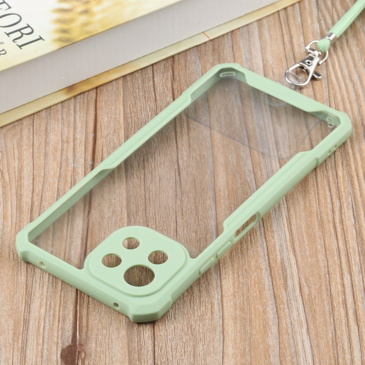For Xiaomi Mi 11 Lite Acrylic + Color TPU Shockproof Case with Neck Lanyard