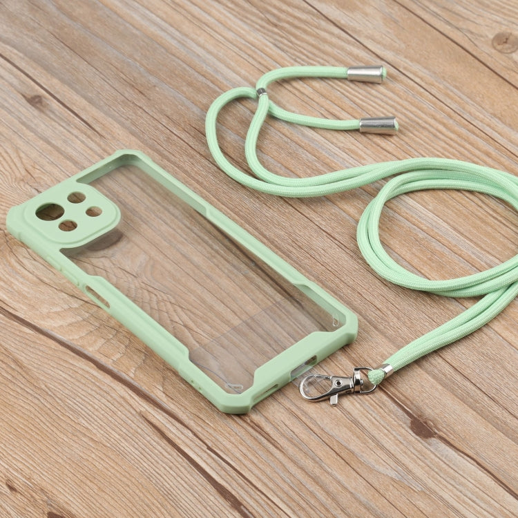 For Xiaomi Mi 11 Lite Acrylic + Color TPU Shockproof Case with Neck Lanyard