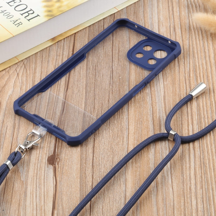 For Xiaomi Mi 11 Lite Acrylic + Color TPU Shockproof Case with Neck Lanyard