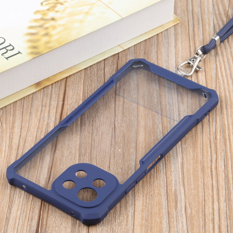 For Xiaomi Mi 11 Lite Acrylic + Color TPU Shockproof Case with Neck Lanyard