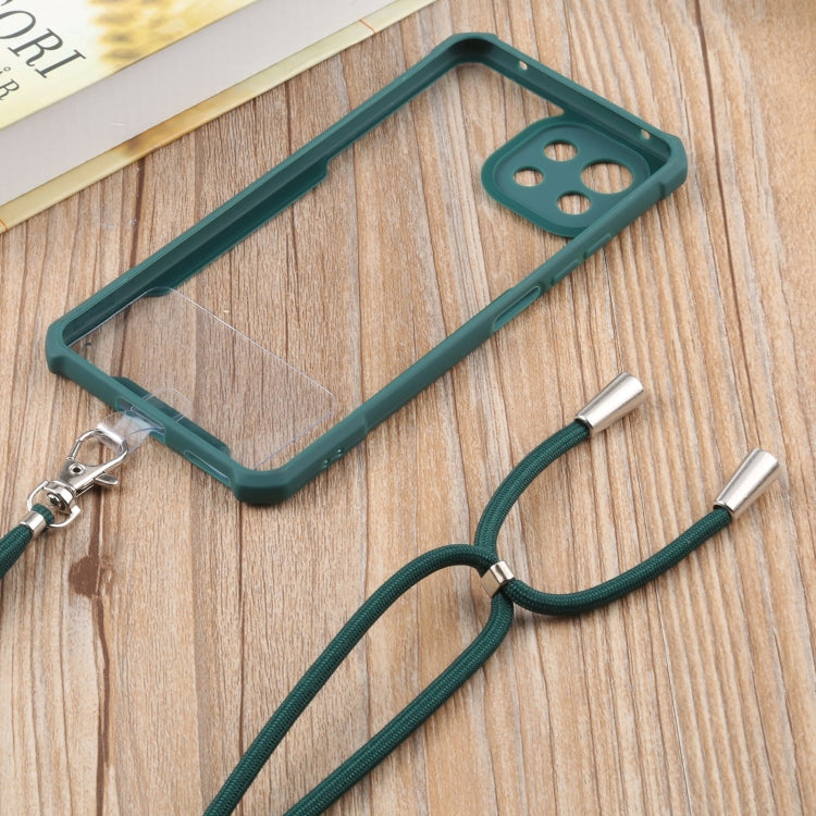 For Xiaomi Mi 11 Lite Acrylic + Color TPU Shockproof Case with Neck Lanyard
