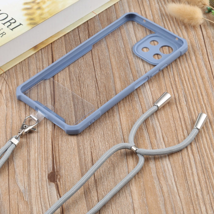 For Xiaomi Mi 11 Lite Acrylic + Color TPU Shockproof Case with Neck Lanyard