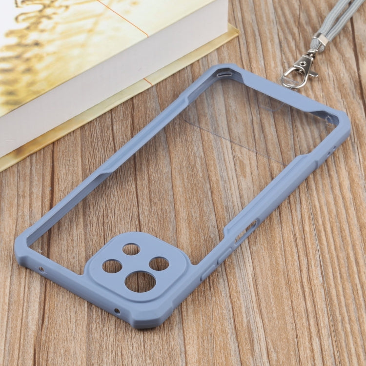 For Xiaomi Mi 11 Lite Acrylic + Color TPU Shockproof Case with Neck Lanyard