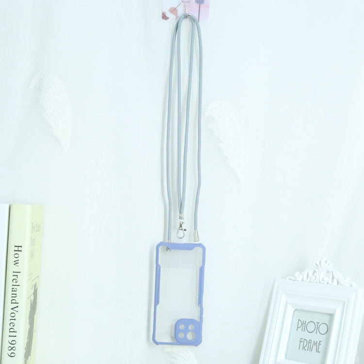 For Xiaomi Mi 11 Lite Acrylic + Color TPU Shockproof Case with Neck Lanyard