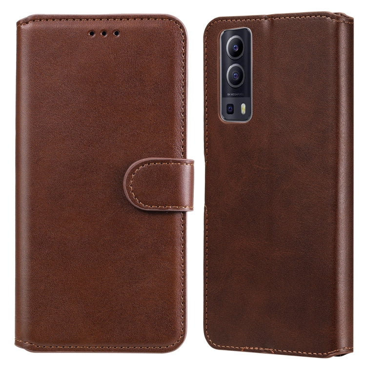 Classic Calf Texture PU + TPU Horizontal Flip Leather Case with Holder & Card Slots & Wallet For vivo Y72 5G
