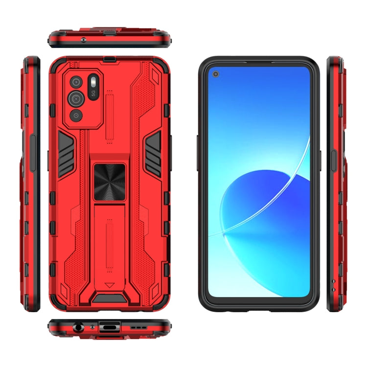 For OPPO Reno6 Z Supersonic PC + TPU Shock-proof Protective Case with Holder