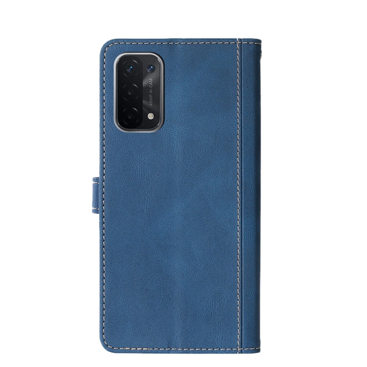 For OPPO Realme 7 Pro Stitching Skin Feel Magnetic Buckle Horizontal Flip PU Leather Case with Holder & Card Slots & Wallet