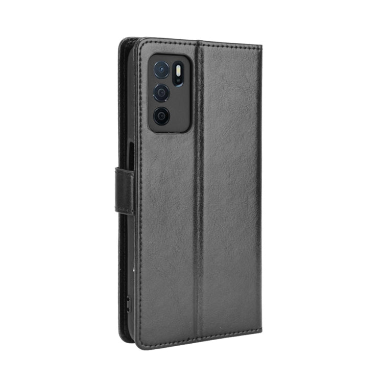 For OPPO A16 Crazy Horse Texture Horizontal Flip Leather Case with Holder & Card Slots & Lanyard