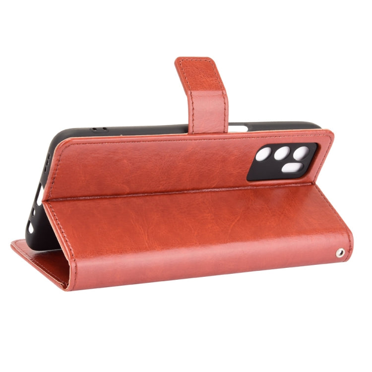 For OPPO A16 Crazy Horse Texture Horizontal Flip Leather Case with Holder & Card Slots & Lanyard