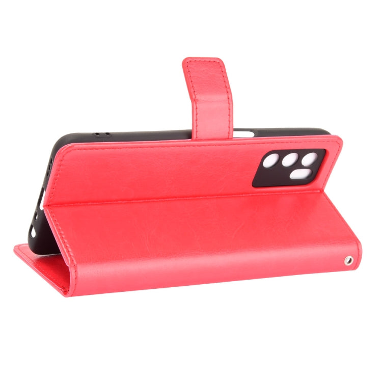 For OPPO A16 Crazy Horse Texture Horizontal Flip Leather Case with Holder & Card Slots & Lanyard