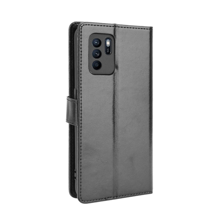 For OPPO Reno6 Z Crazy Horse Texture Horizontal Flip Leather Case with Holder & Card Slots & Lanyard
