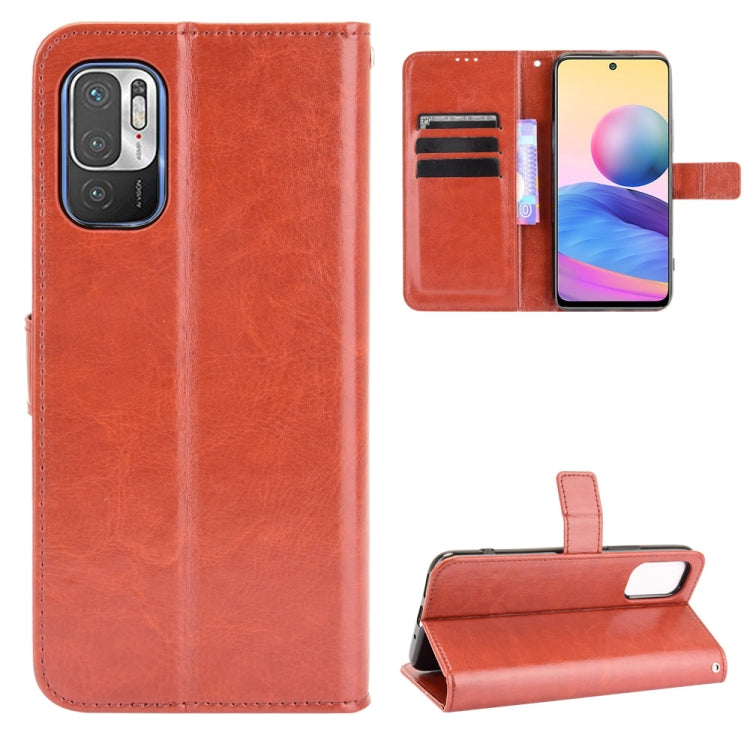 For Xiaomi Redmi Note 10 JP Version Crazy Horse Texture Horizontal Flip Leather Case with Holder & Card Slots & Lanyard