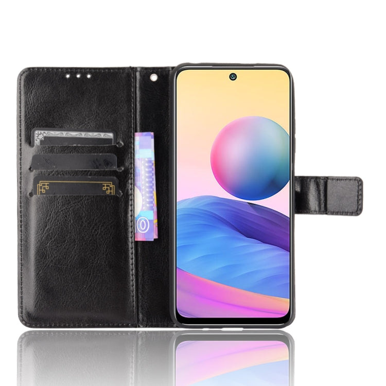 For Xiaomi Redmi Note 10T 5G Crazy Horse Texture Horizontal Flip Leather Case with Holder & Card Slots & Lanyard
