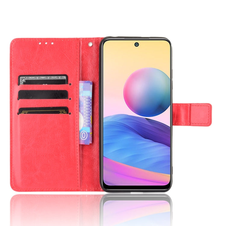 For Xiaomi Redmi Note 10T 5G Crazy Horse Texture Horizontal Flip Leather Case with Holder & Card Slots & Lanyard
